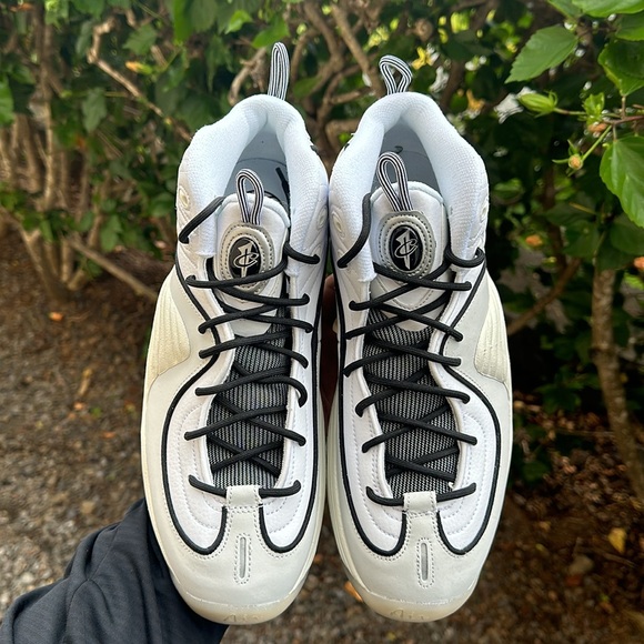 Nike Mens Air Penny 2 White Black Sail Photo Dust FB7727-100 Size 11 - Picture 3 of 8